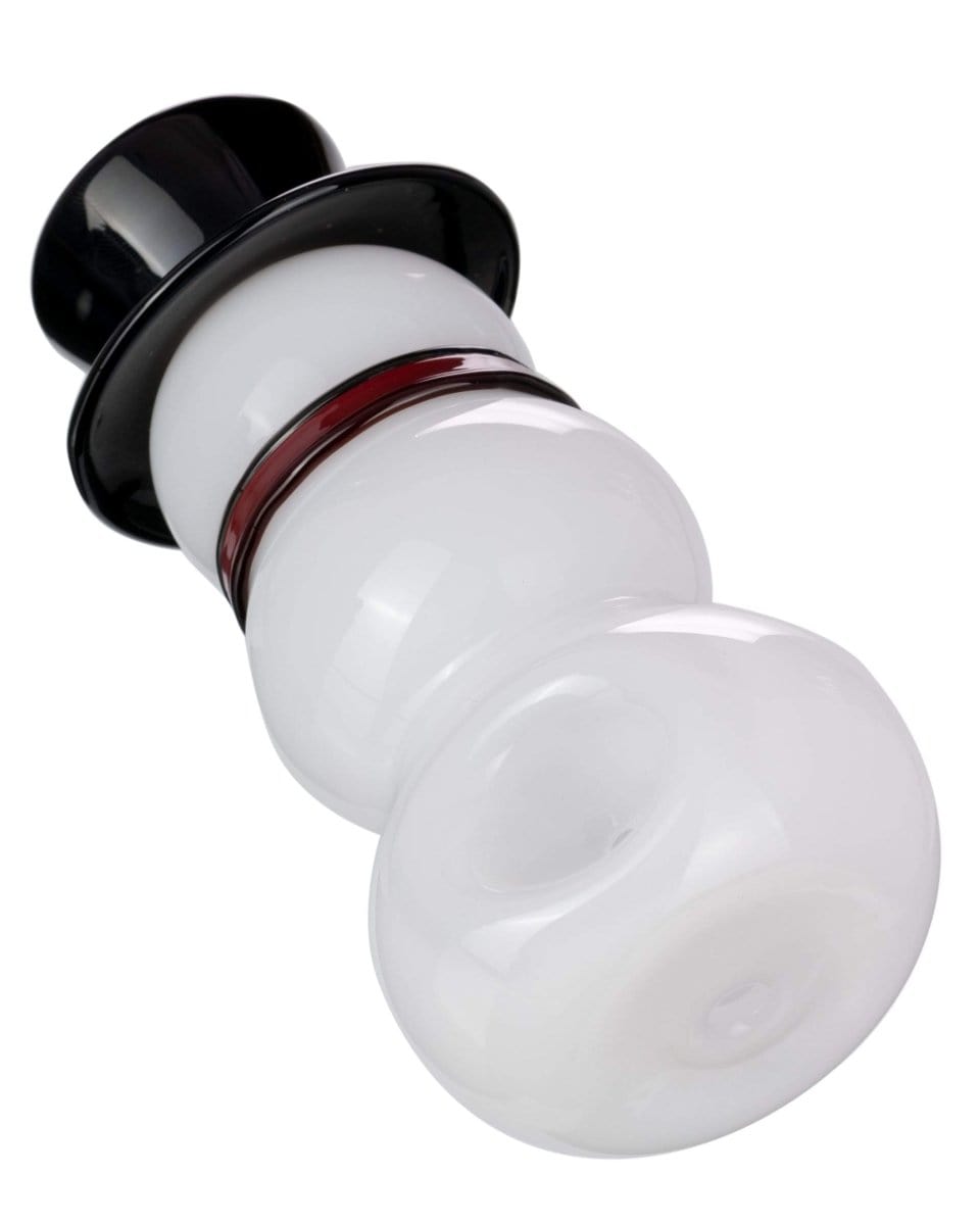 A studio shot of the Snowman Hand Pipe, showcasing its clean, curved shape against a plain white background.