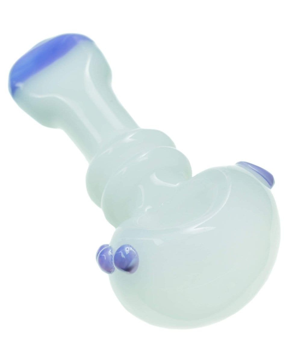 A three-quarter view of the Maria Ring Spoon Pipe, showcasing its curved bowl and smooth, glossy finish.