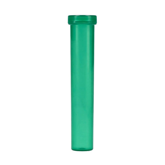 A straight-on view of the Hinged Cap Vial Joint Tube, showcasing its clear, cylindrical shape against a plain white background.
