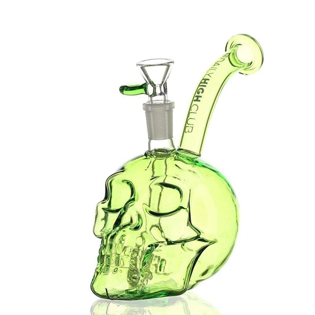 Daily High Club Glass Daily High Club "Slime Green Skull" Dab Rig