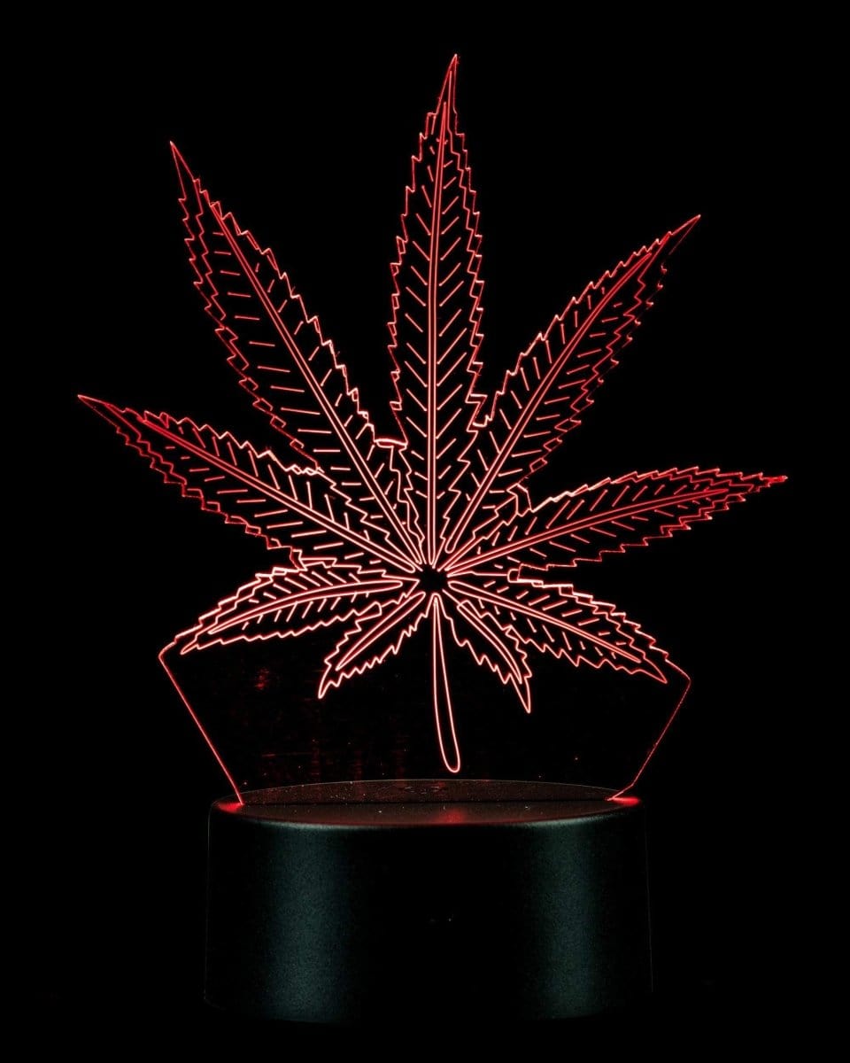 Valiant Distribution Home Decor 3D Cannabis Leaf Lamp