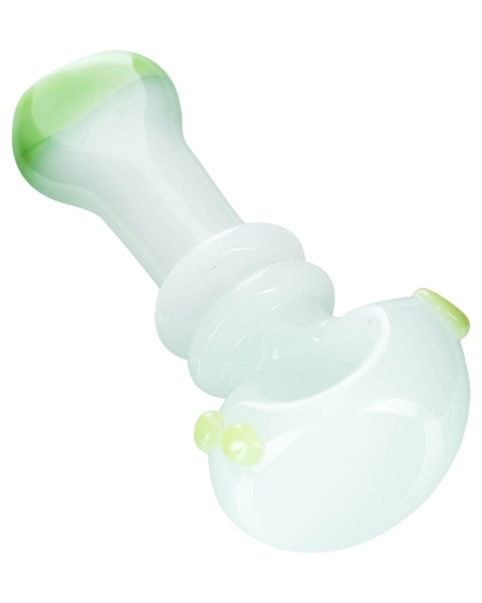 Daily High Club hand pipe White / Green Maria Ring Spoon Pipe