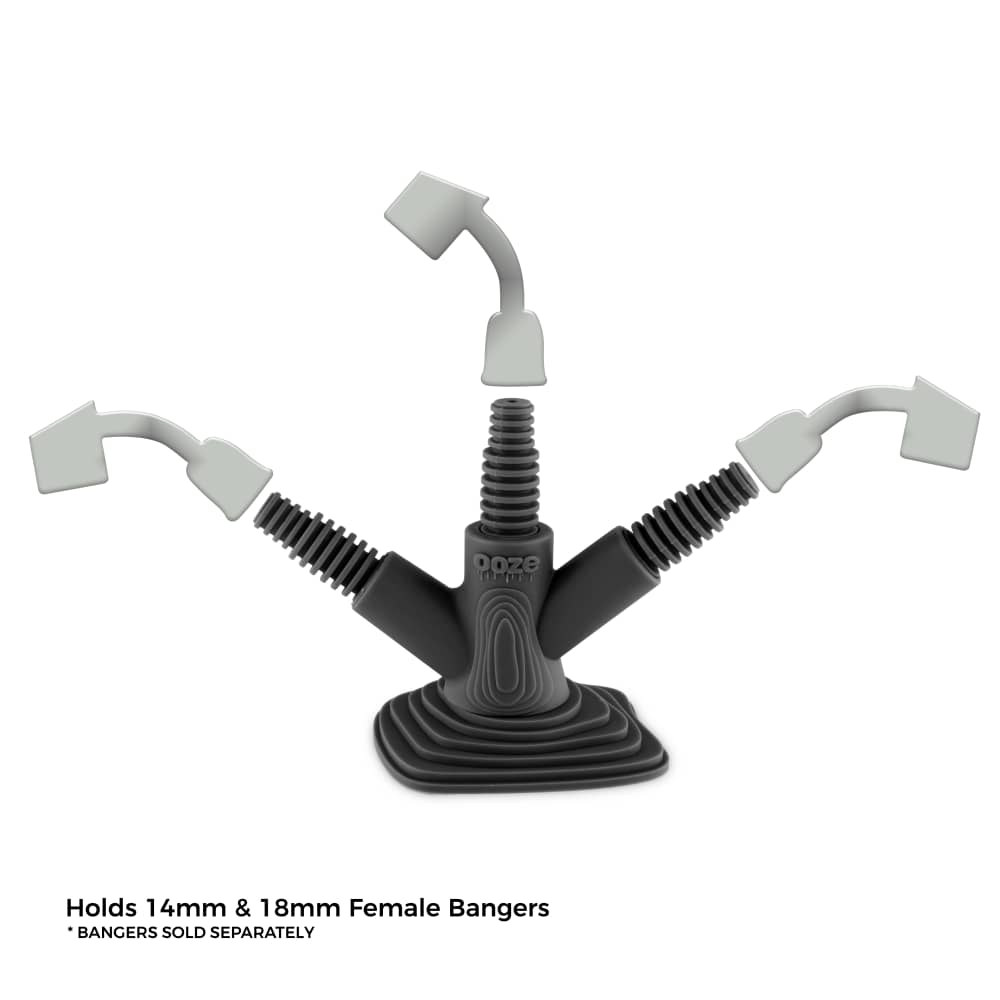 Ooze Accessories Panther Black Ooze Banger Hanger Silicone Banger Stand