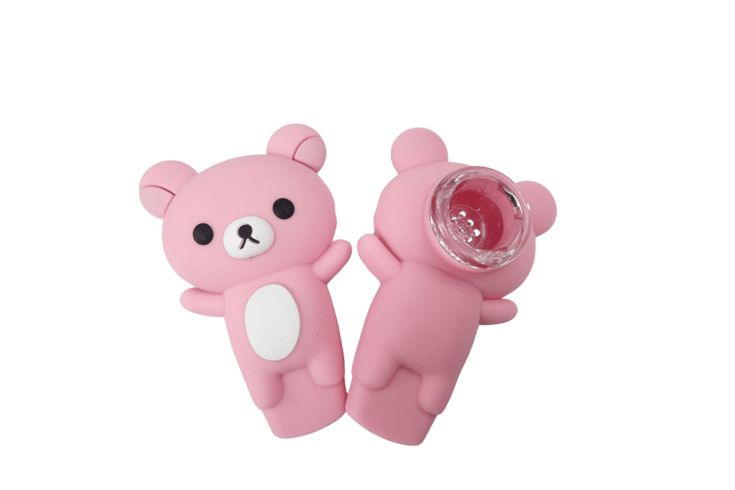 Cloud 8 Smoke Accessory Hand Pipe Pink 3'' Silicone Bear Small Hand Pipe