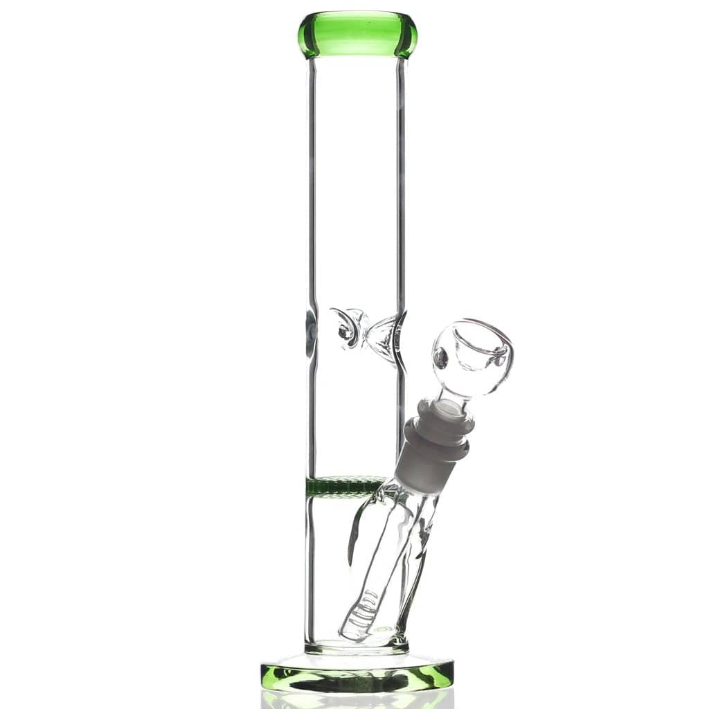 Himalayan Glass Glass Green Destroyer Straight Tube Bong