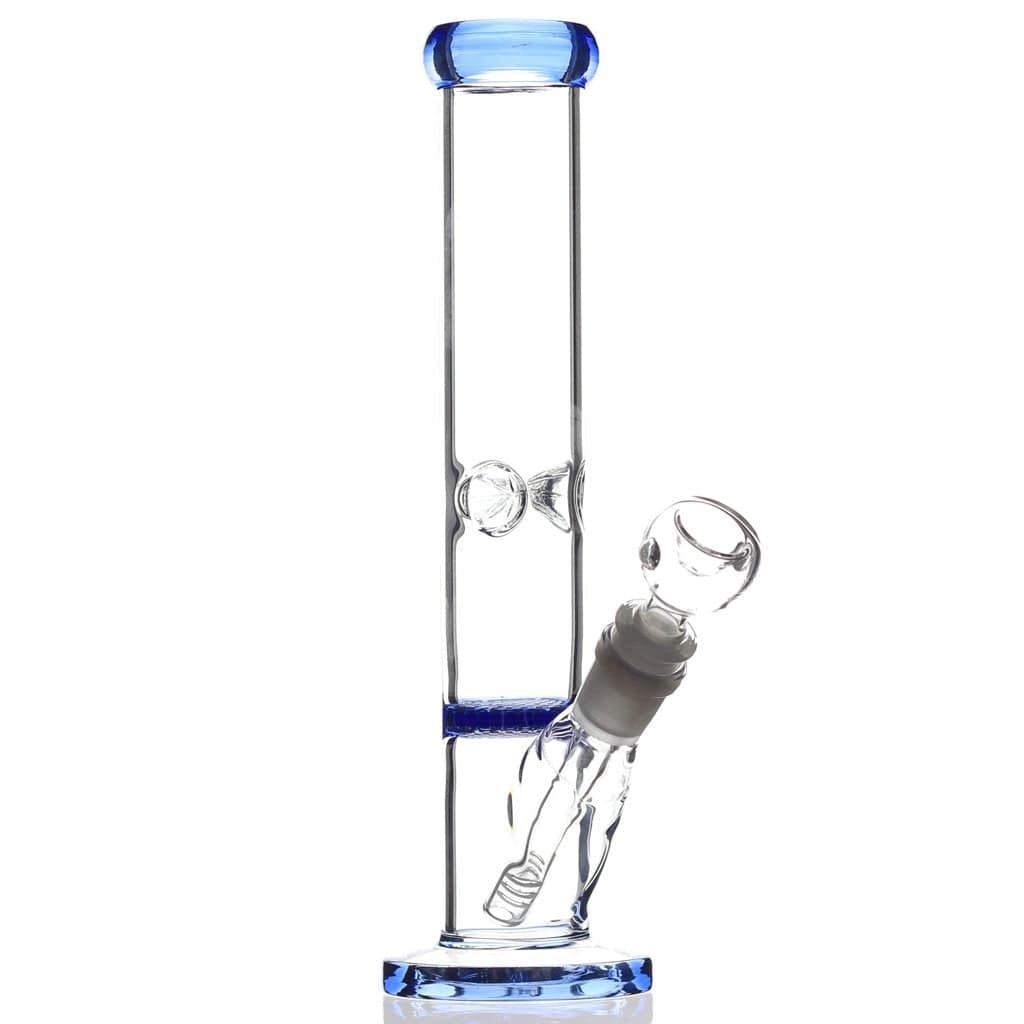 Himalayan Glass Glass Blue Destroyer Straight Tube Bong