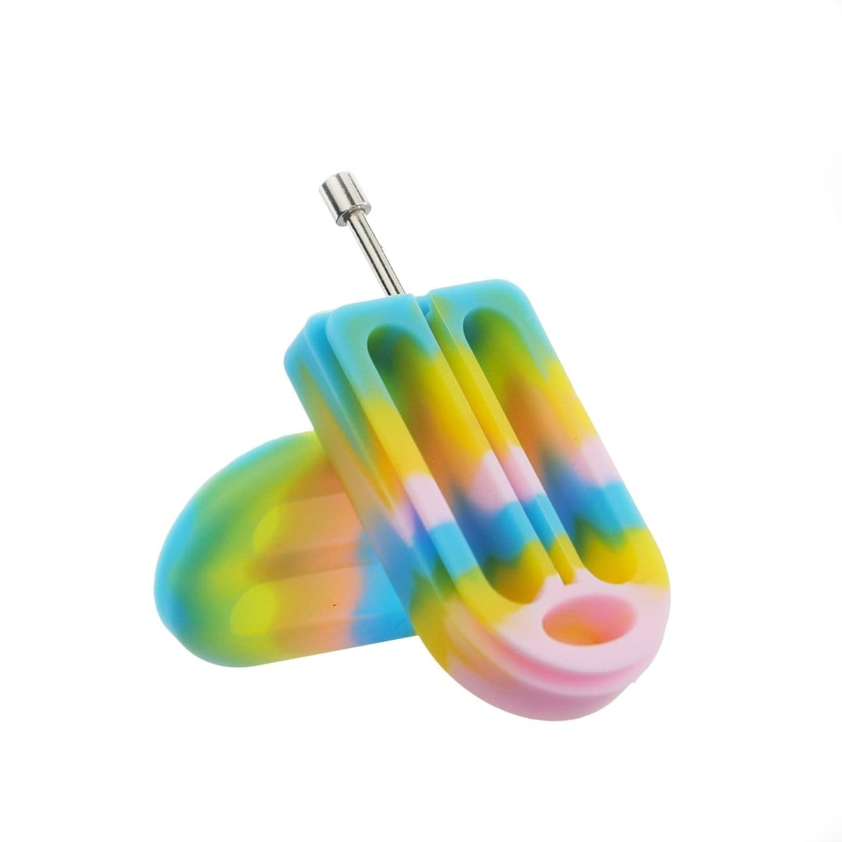 An angled close-up of the ICECREAM SILICONE DABTOOL, showcasing its colorful, curved silicone design against a plain white background.