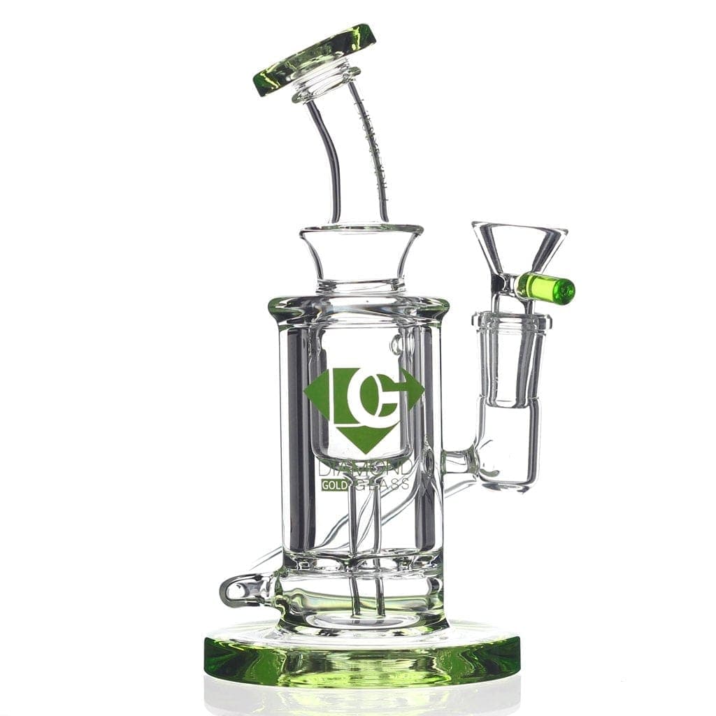 Downtown Wholesale & DI Glass Slime Diamond Glass Accented Incycler Dab Rig