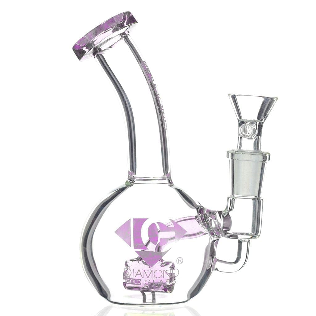 Downtown Wholesale & DI Glass Purple Diamond Glass Hotdog Sphere Bong