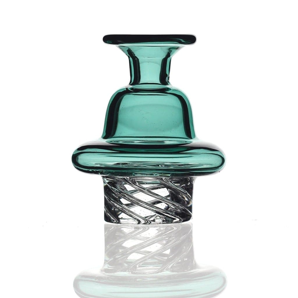 Lotus Glass Teal Directional Saucer Carb Cap