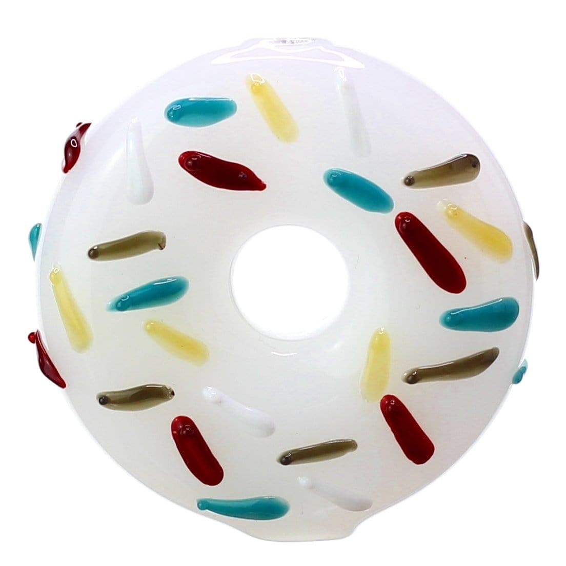 Daily High Club Glass White Frosting With Sprinkles Daily High Club "Donut" Blunt/Joint Holder + Pendant