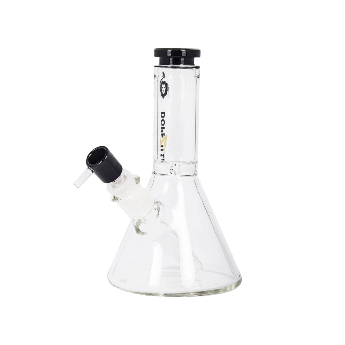 A studio shot displays the Chimera Beaker Water Pipe, featuring a clear glass construction and a classic beaker shape.