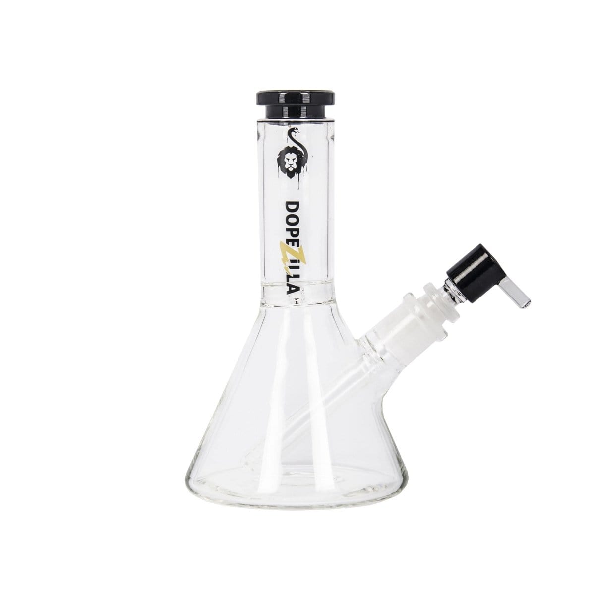 Front view of the Chimera Beaker Water Pipe, a clear glass piece with a simple, cylindrical shape.