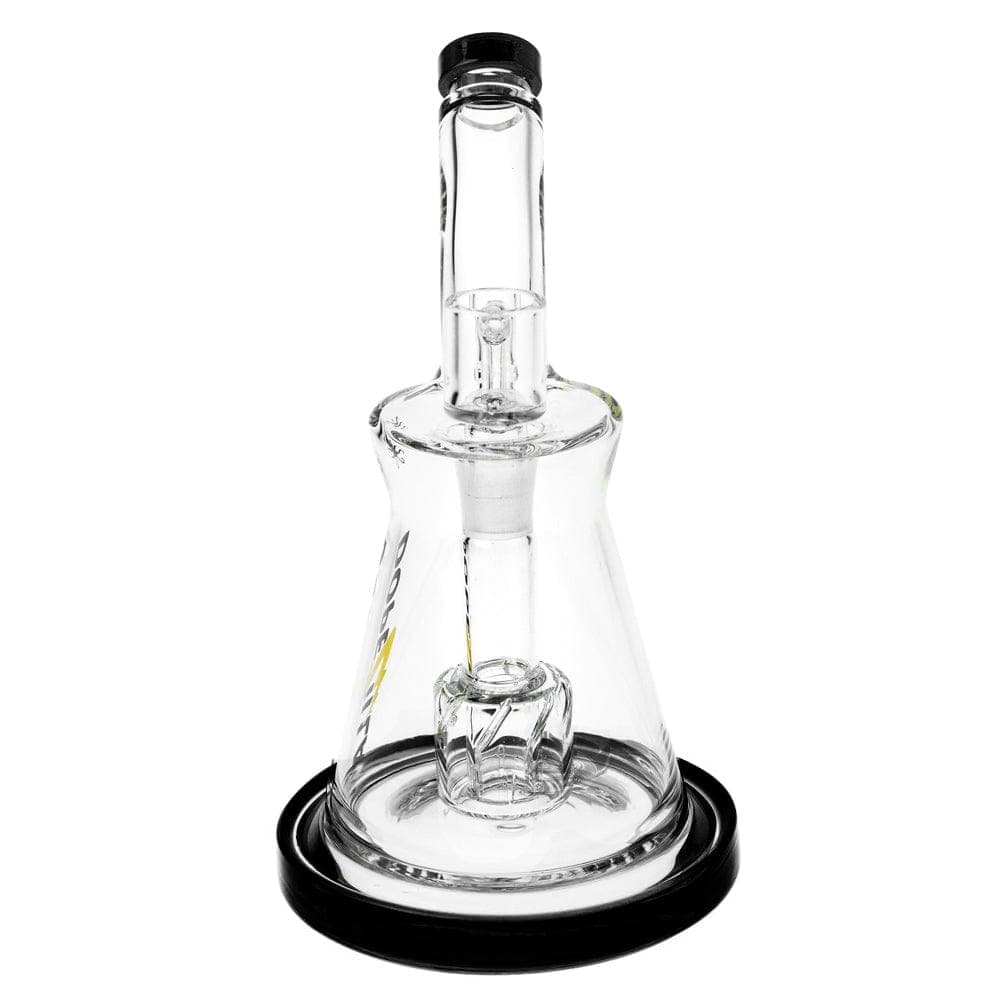Front view of the DOPEZILLA KRAKEN 8 IN DAB RIG, showcasing the clear glass rig angled against a plain white backdrop.