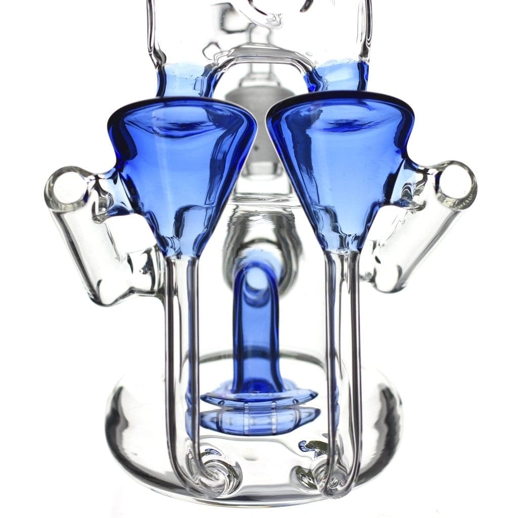 Lotus Glass Double Scope Recycler Bong