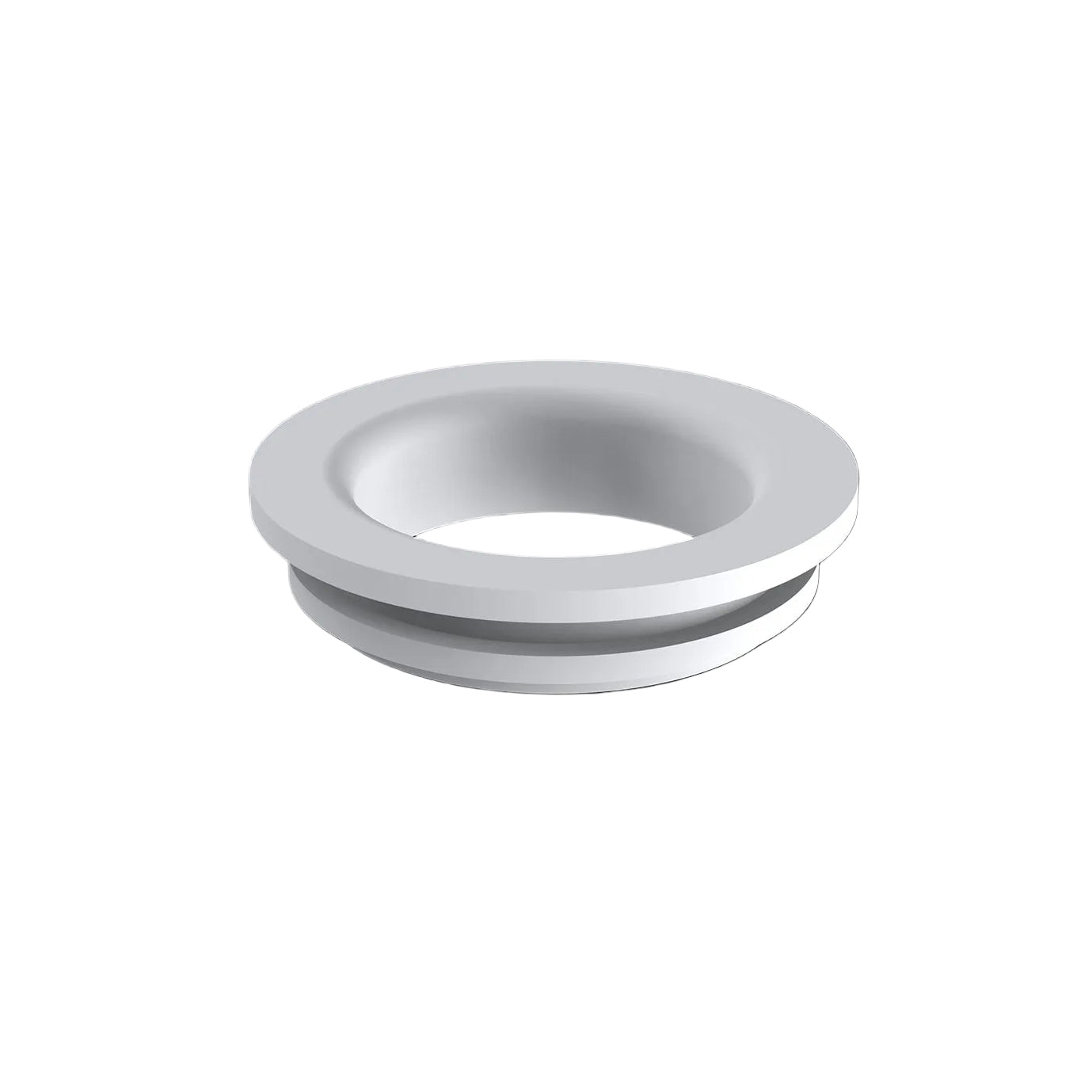 A close-up view of the Boost Evoâ„¢ Quick Connect Adapter Silicone Seal, showing its circular shape and smooth, gray finish.