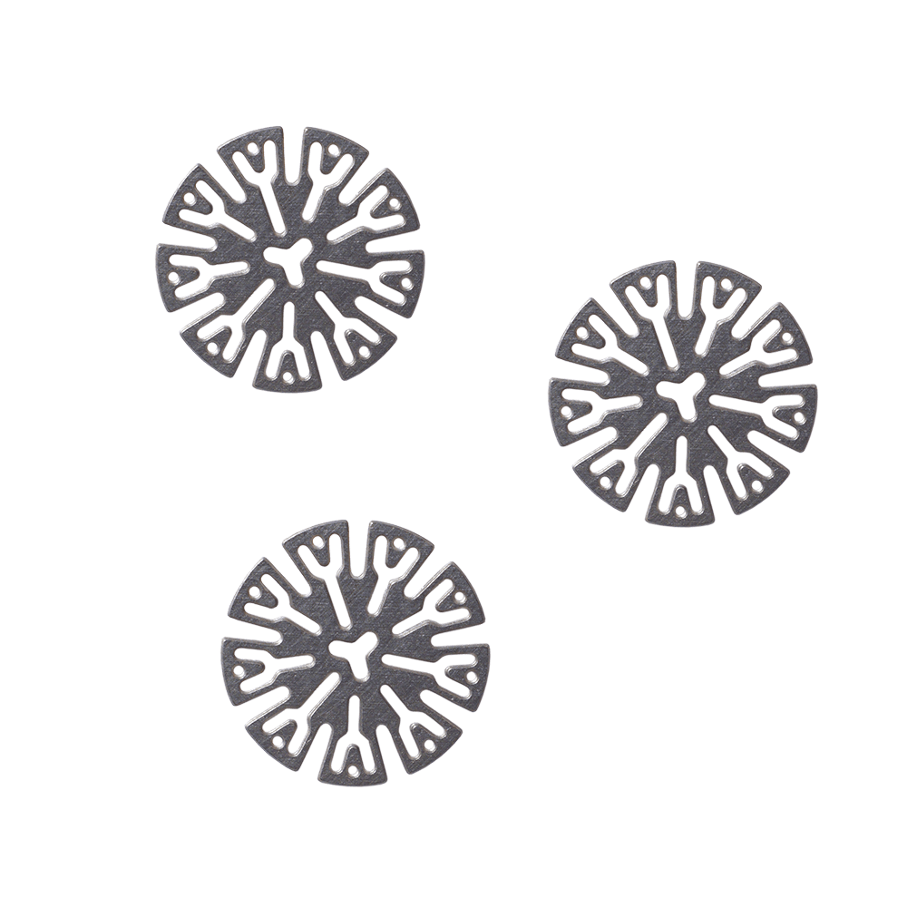 Overhead view of the Titanium CCD Replacement Screen (3-Pack), showing three circular screens with evenly spaced holes.