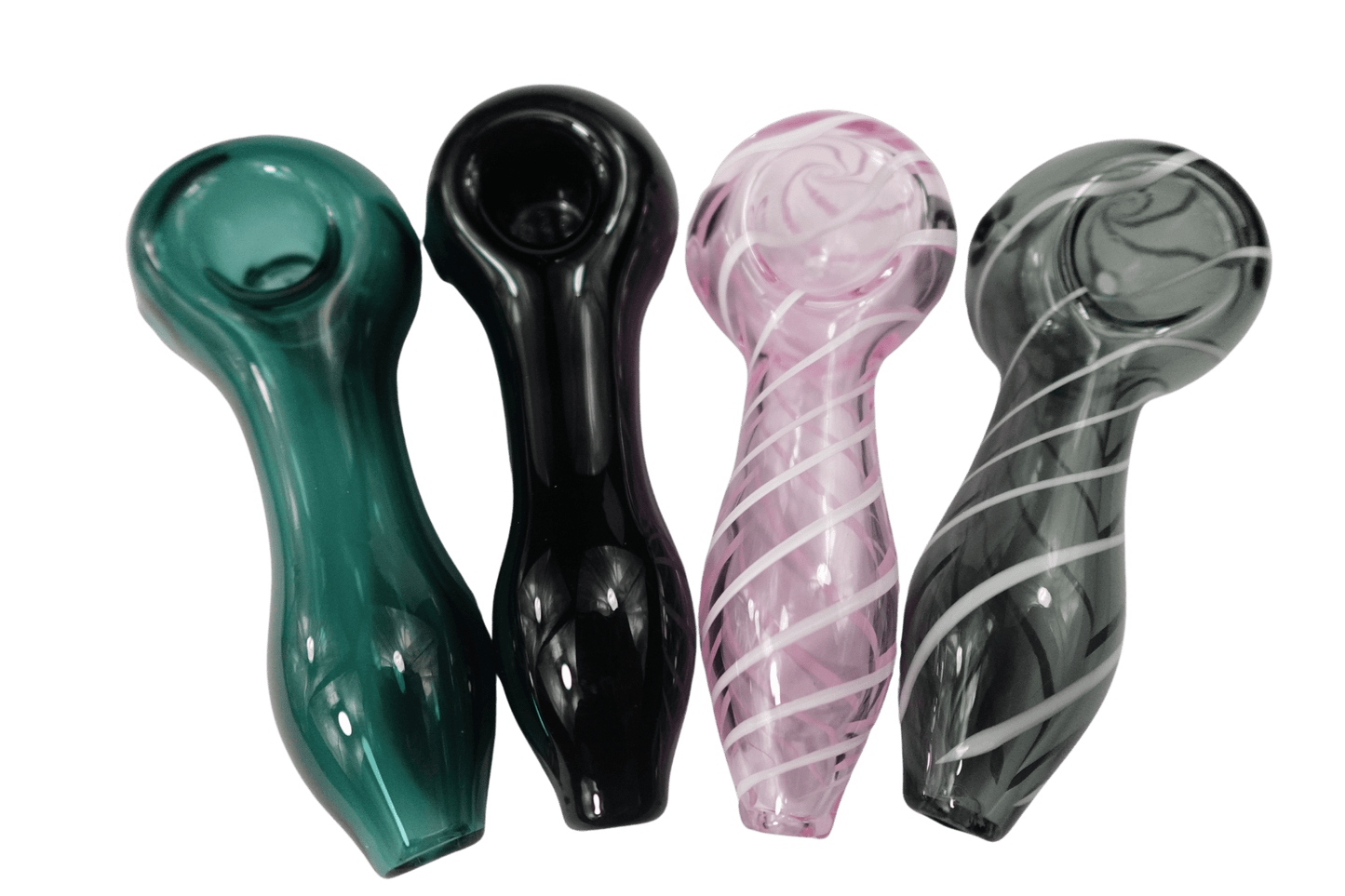 Cloud 8 Smoke Accessory glass hand pipe 4'' Simple Classic Heavy Duty Glass Spoon Hand Pipe