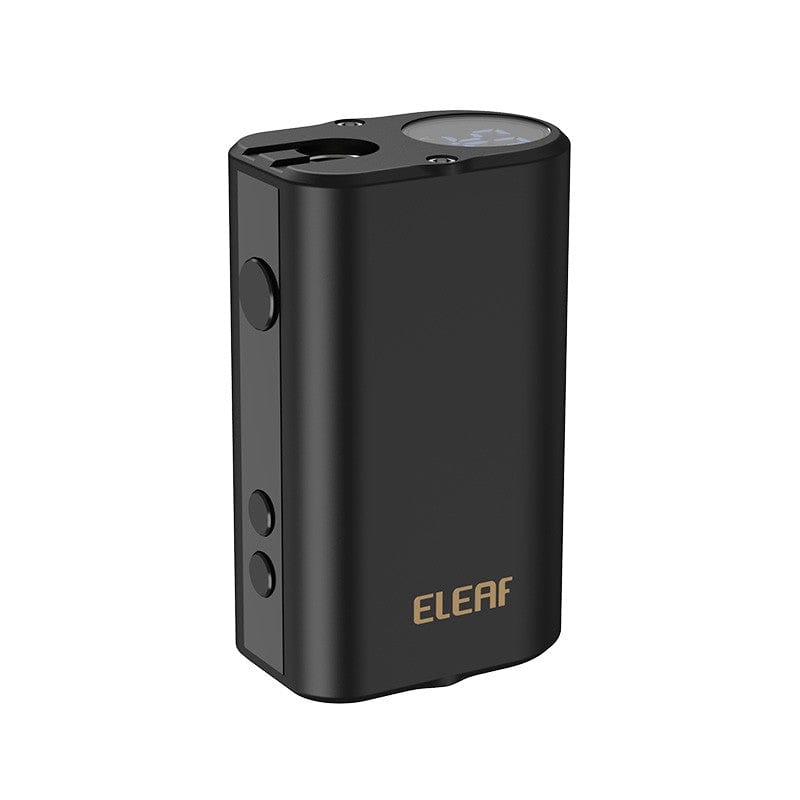 Front view of the Mini iStick 20W Variable Voltage Digital Mod Battery, a sleek, compact device with a black finish and a small digital display.