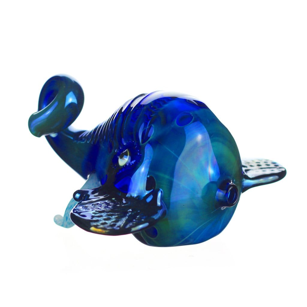 Himalayan Glass Glass Elephant Head Dry Pipe