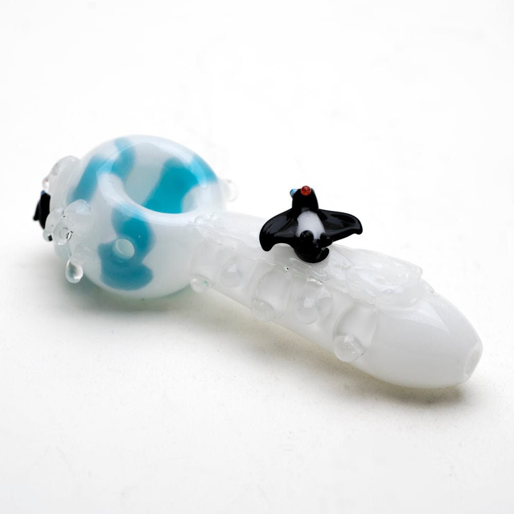 Empire Glassworks Hand Pipe Icy Penguins Mini Spoon
