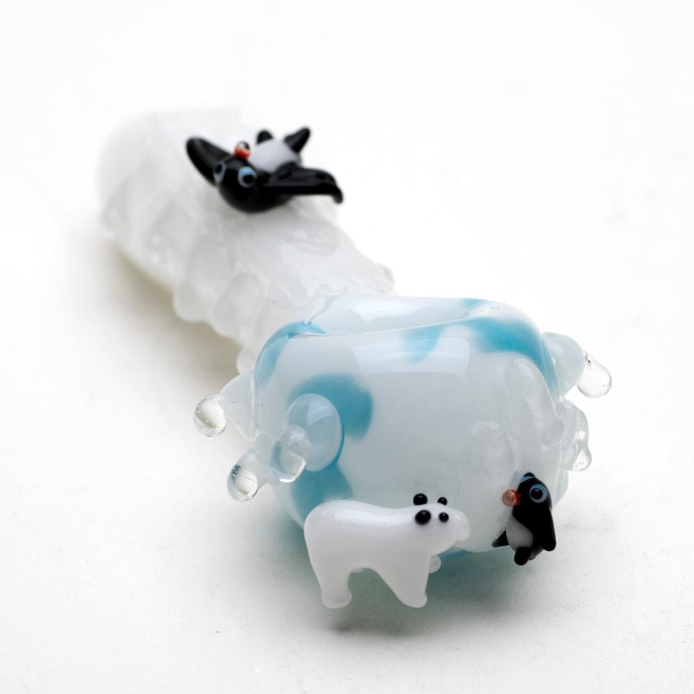 Empire Glassworks Hand Pipe Icy Penguins Mini Spoon