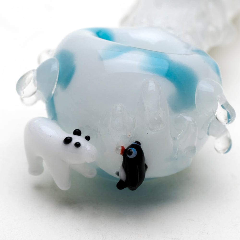 Empire Glassworks Hand Pipe Icy Penguins Mini Spoon