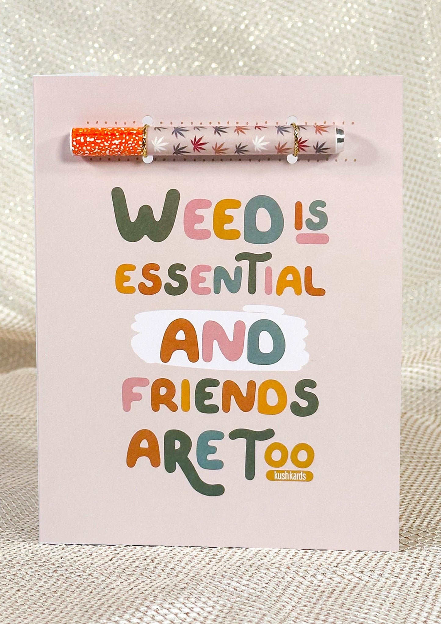 KushKards Greeting Card 🤝 Essential Friends Cannabis Greeting Card