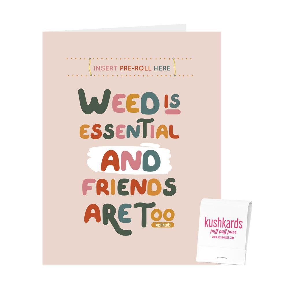 KushKards Greeting Card KushKard 🤝 Essential Friends Cannabis Greeting Card