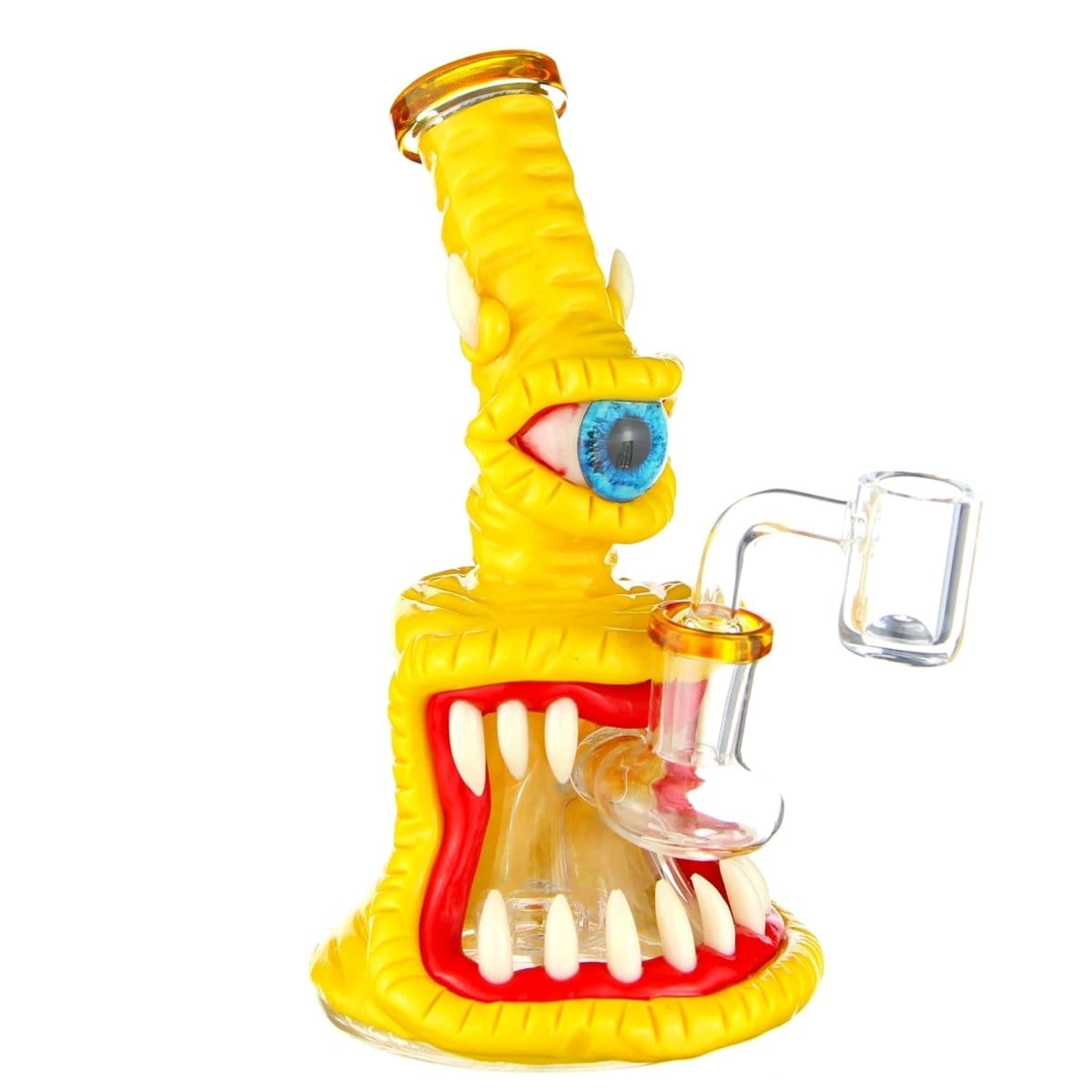 Benext Generation Glass Yellow Horned Highclops Dab Rig