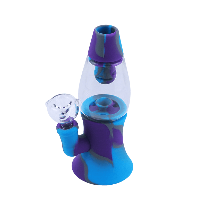 Cloud 8 Smoke Accessory Water Pipe Purple Blue Silicone Lava Lamp Mini Bong