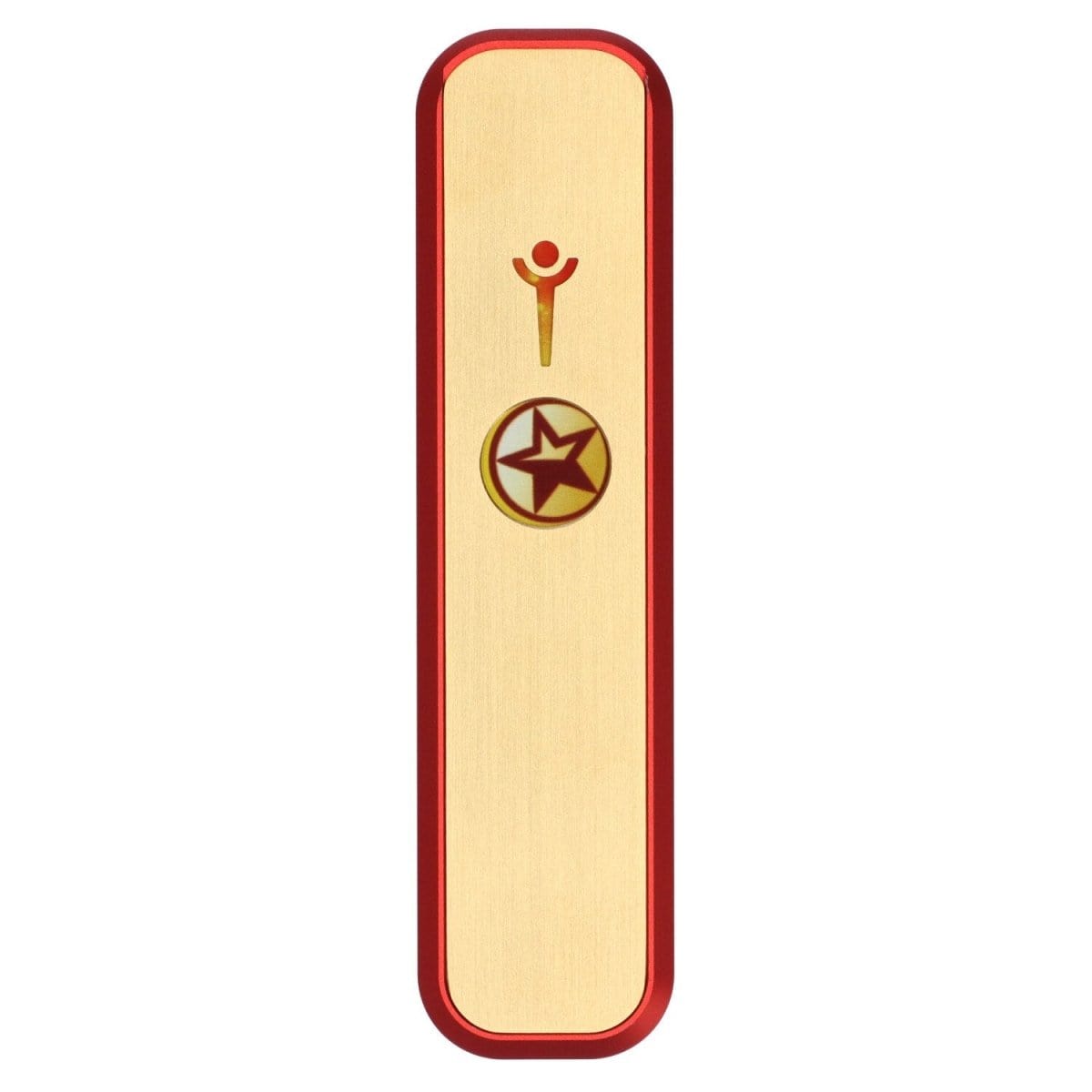 Front view of the Nebula 6" Genius Hand Pipe, showing a smooth, curved design in a studio lighting setup.