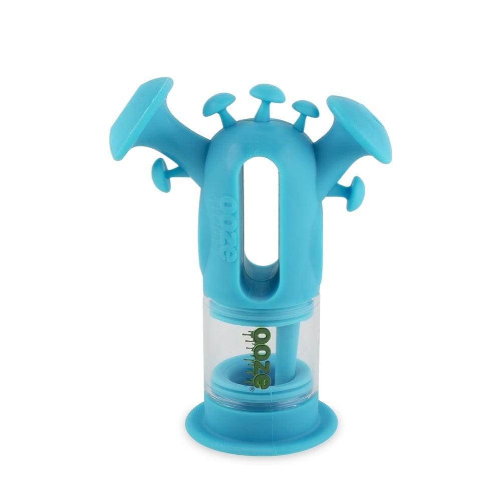 Ooze Silicone and Glass Teal Trip Pipe Silicone Bubbler