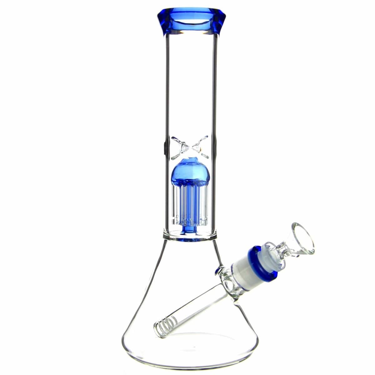 Benext Generation Glass Blue Flower Vase Beaker Bong