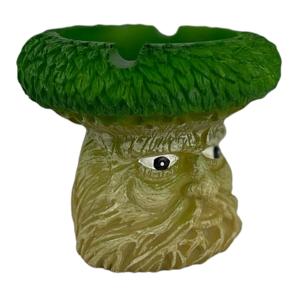 A slightly angled view of the LED Forest Tree Ashtray, depicting a textured, tree-like design in a dark shade.