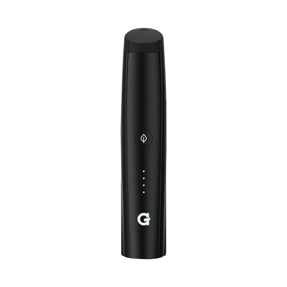 Front view of the G Pen Pro Vaporizer, a sleek, black pen-shaped device against a plain white background.