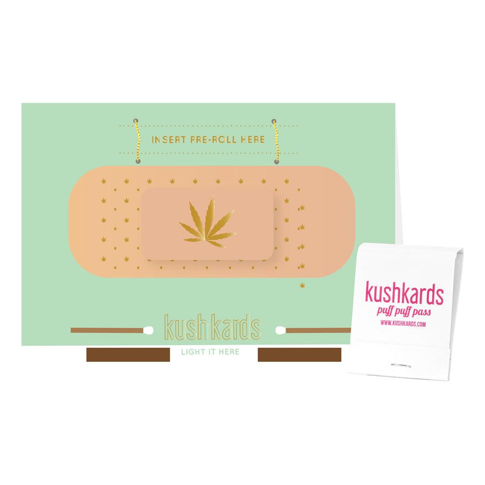 KushKards Greeting Card KushKard 🩹 Get Well Bandaid Cannabis Greeting Card
