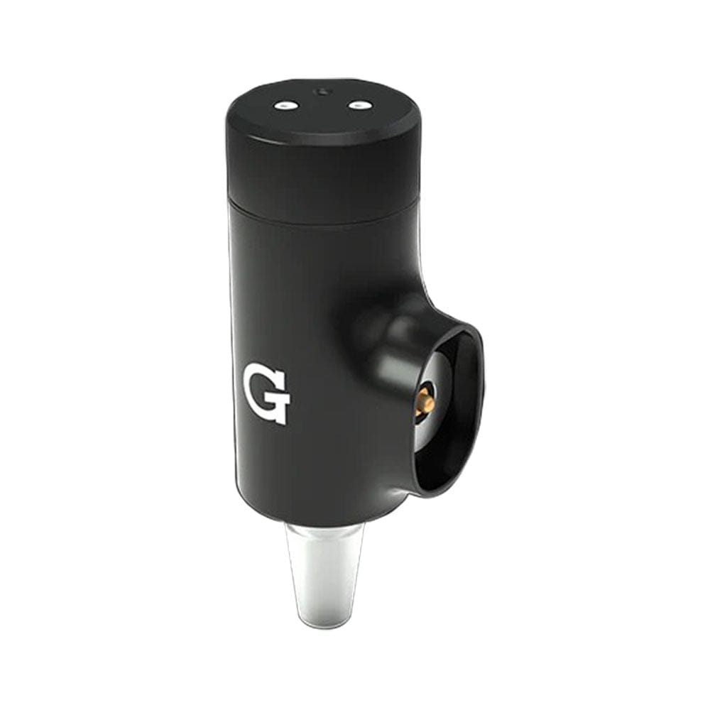 A side view of the G Pen Hyer Vaporizer Electric Dab Rig, showing its sleek, black design and compact size.