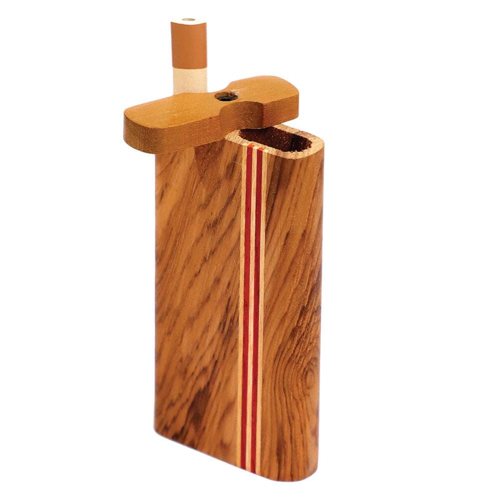 Gift Guru Hand Pipe Large Striped Light Wood Dugout