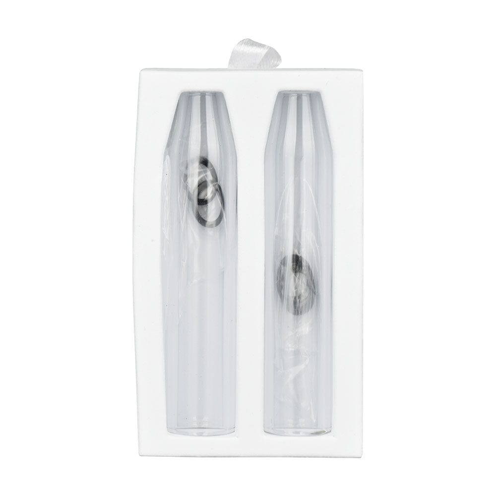 Front view of the Lookah Seahorse Pro Plus Replacement Glass Mouthpiece (2pk) set against a plain white background.