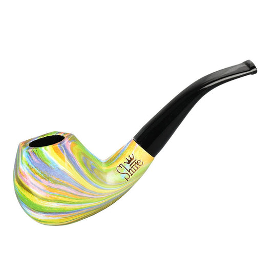 Gift Guru Pipes Pulsar Shire Pipes The Sundog | Bent Apple Tapered Stem Rainbow Wood Pipe