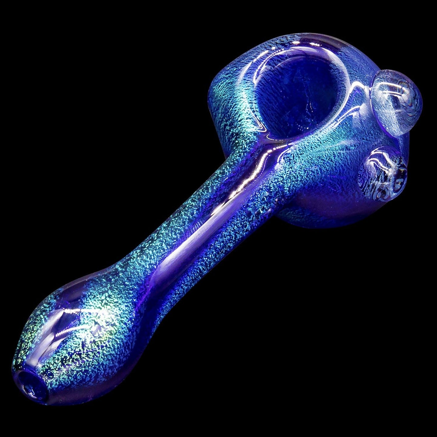 LA Pipes Hand Pipe "Galactic Storm" Full Dichro Spoon Hand Pipe