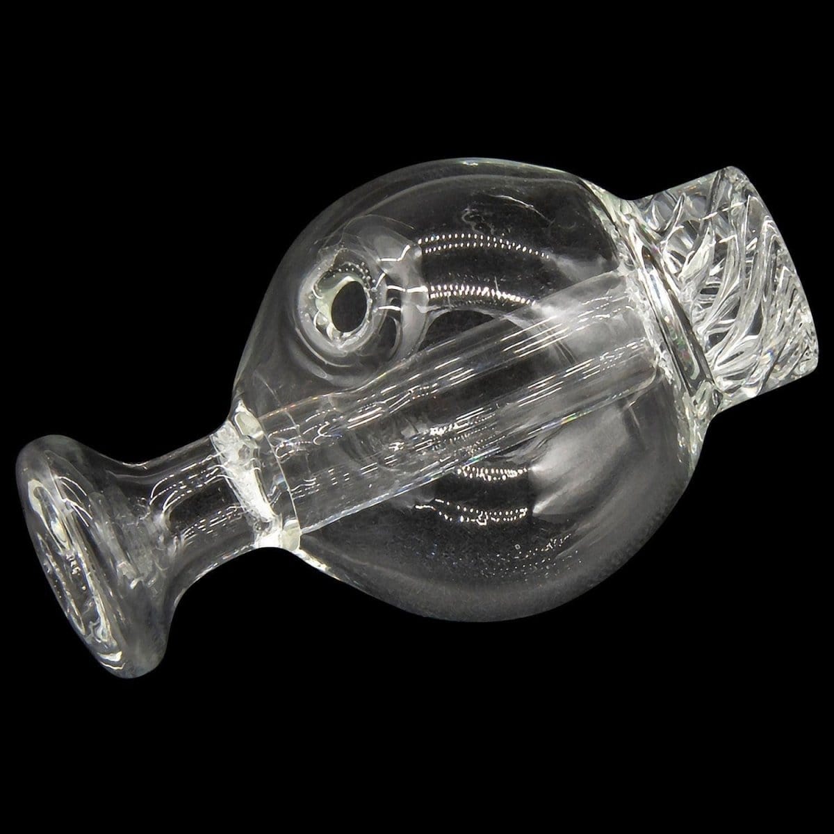 A three-quarter view of the Glasshouse "Ice Set" Rounded Base, showing the concave flattop of the full quartz kit.