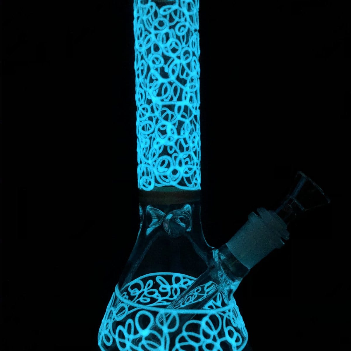 Benext Generation Glass Glow In The Dark Scribble Beaker