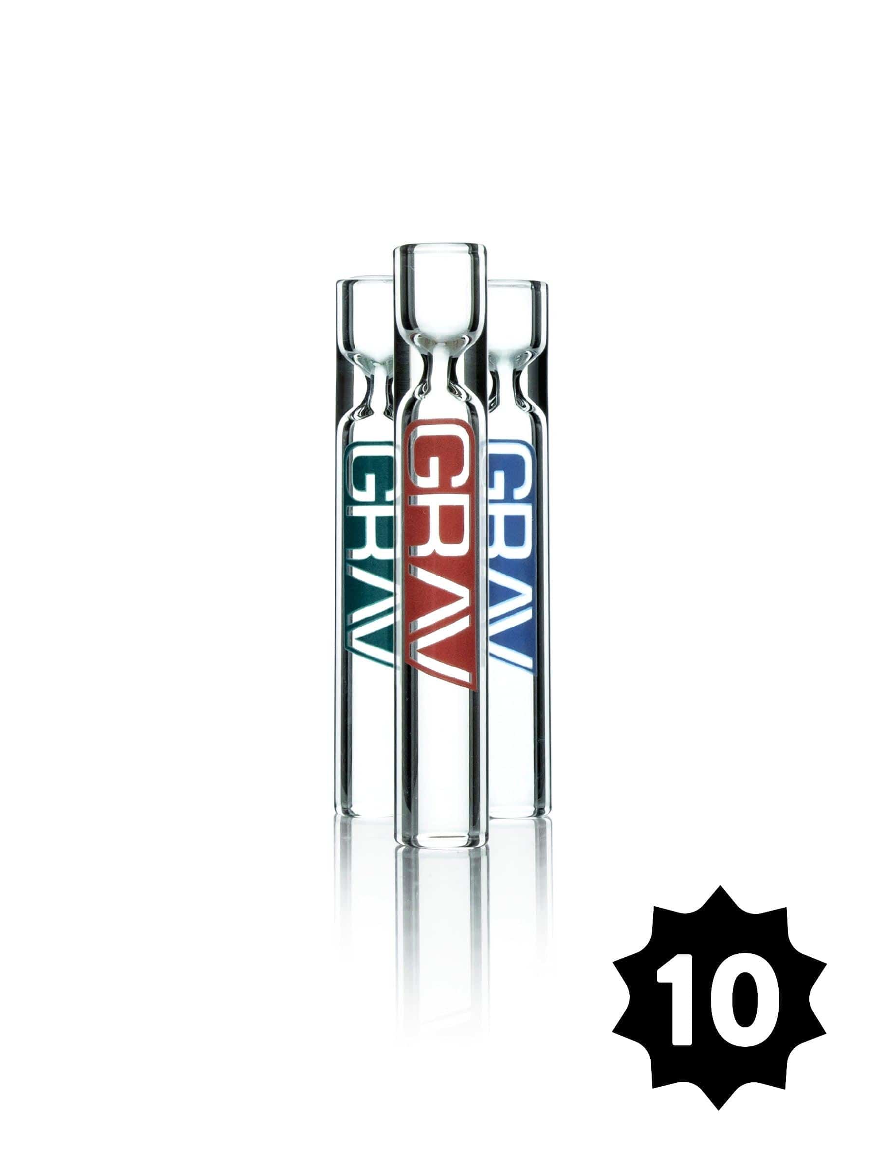 GRAV Hand Pipe 12mm GRAVÂ® Clear TasterÂ® - Pack of 10