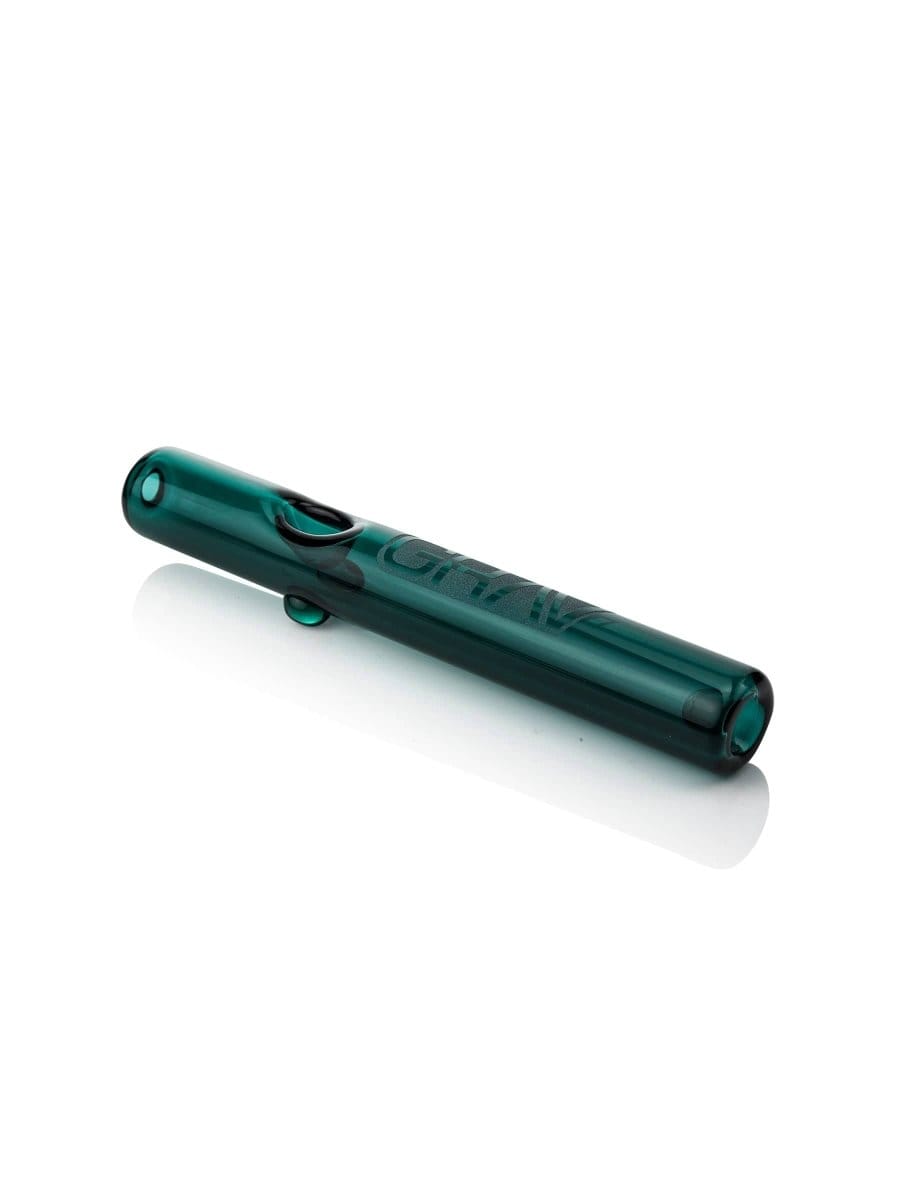 A studio shot of the GRAV® Classic Steamroller, displaying its cylindrical shape and clear glass construction against a white backdrop.