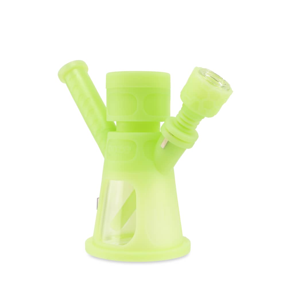 Ooze bong Ooze Hyborg Silicone Glass 4-in-1 Hybrid Water Pipe and Nectar Collector