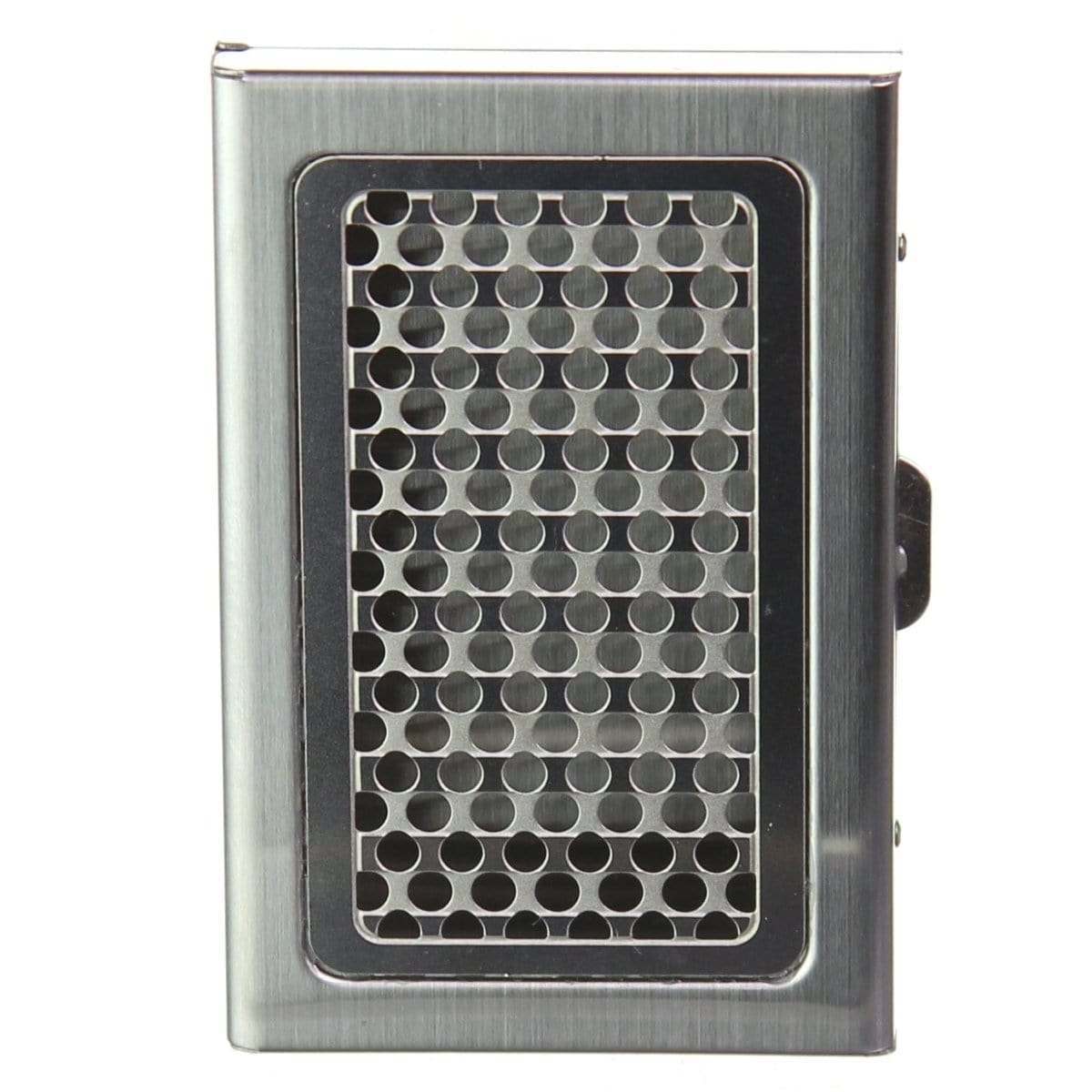 Front view of the Paper Case Shredder For 300's, showing a dark-colored, rectangular device with a perforated top surface.