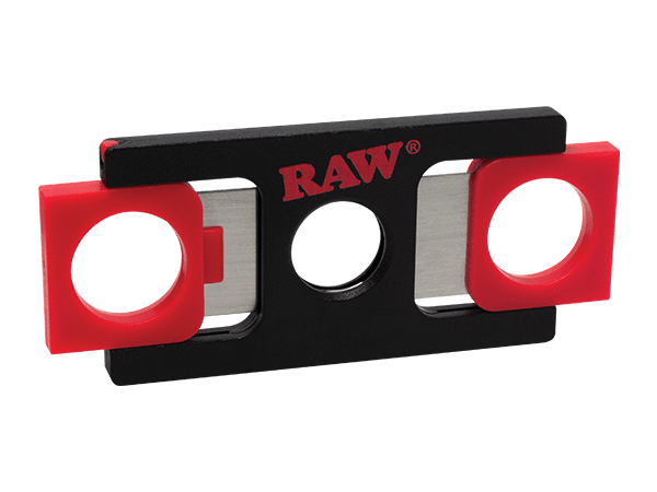 Close-up of the RAW Cone Cutter, showing a red and silver metal tool against a plain white background.