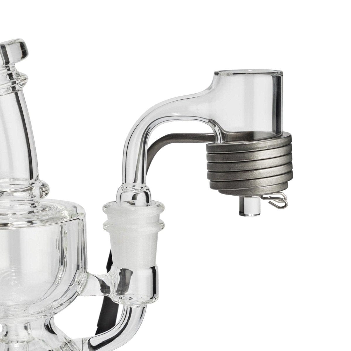 Close-up shot of the Axial Coil, displaying the clear glass joint and its angled arrangement.